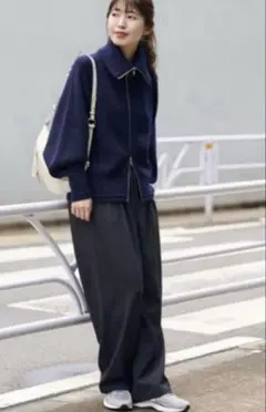 ジャーナルスタンダード　ウールライクストレッチワイドパンツ36