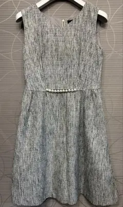 JILLbyJILLSTUART/グレーツイードワンピース/パール/Sサイズ