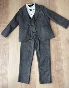 男の子 フォーマルスーツ 120cm 4点セット グレー 卒園式 入学式 発表会