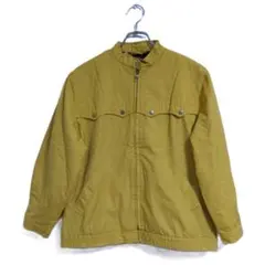 レディース ジャンパー ブルゾン イエロー S 秋冬 シンプル 防寒 カジュアル