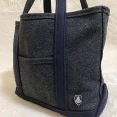 ★値下げ ORCIVAL オーシバル メルトントートバッグ　グレー×ネイビー　Mのサムネイル