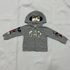 ［babyGAP］ Disney ミッキー ミニー パーカー グレー