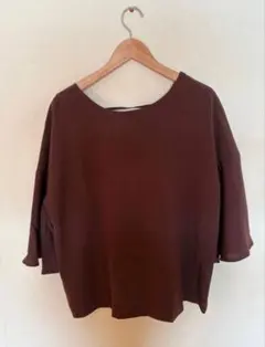 新品 ナノユニバース nano universe バックレースアップブラウス