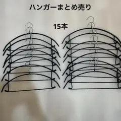 滑らないハンガー 人気商品 15本まとめ売り　ブラック　ズボン吊り下げタイプ