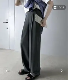 CLASSICAL ELF 美の落ち感。2タックボリュームワイドパンツ