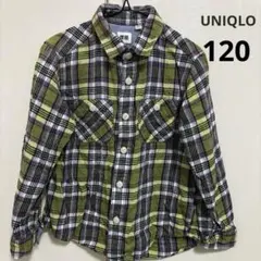 ユニクロ　UNIQLO チェック柄　長袖シャツ　キッズ　 120