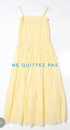 ヌキテパ ne Quittez pas キャミトップ ライム 刺繍 キャミソール