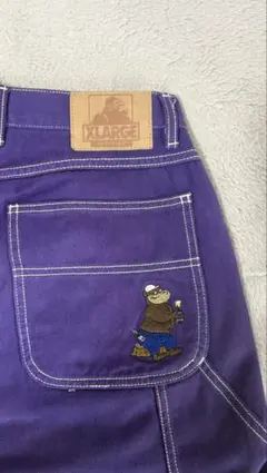 XLARGE ペインターパンツ パープル 刺繍のサムネイル