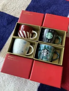 スタバ！STARBUCKS 2015 ホリデー！デミタスカップ4個セット
