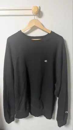 Champion ブラック クルーネック トレーナー XL