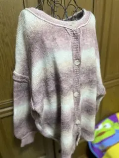 ニットカーディガン ピンク　グラデーション　グレイル