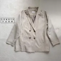 LOWRYS FARM ダブルジャケット アイボリー レディース 美品 フリー
