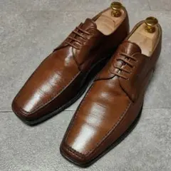 【LOAKE】ローク 4ホールUチップレザーシューズ ソール交換済 ブラウンのサムネイル