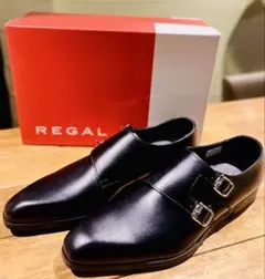 【美品】REGAL リーガル　17RR ダブルモンク　ブラック　25.5cm
