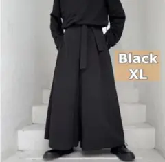 新品未使用ブラック XL ワイドパンツ メンズ ハカマ サルエル かっこいい