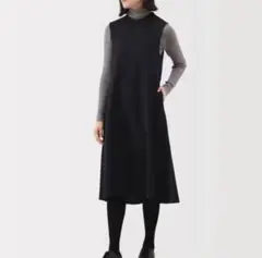 無印良品　起毛 ジャンパースカート ダークネイビー　M 新品