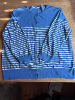 カーディガン　ボーダー　薄手　旅行　肩掛け