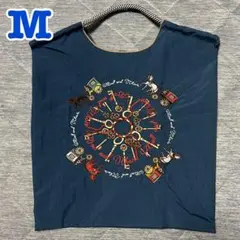 新品 KEY &CARRIAGE 鍵　馬車の刺繍 Mサイズエコバッグ