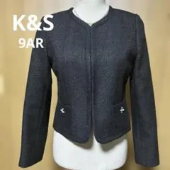 超美品　K&S ノーカラージャケット　卒業式　入学式　フォーマル