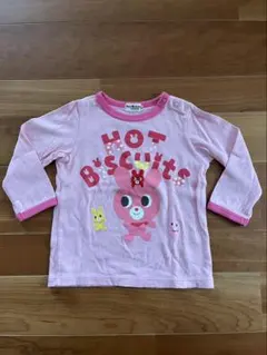 ミキハウス　ホットビスケッツ　90 ピンク　長袖Tシャツ