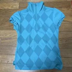 BURBERRY 水色 ダイヤモンドパターン ハーフジップ