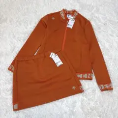 新品未使用★DESCENTEレディース ゴルフ オレンジ　上下セット