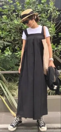 シンゾーン　オールインワン　オーバーオール　ブラック　サイズ36 東原亜希様着用 シンゾーン オールインワン オーバーオール ブラック サイズ36