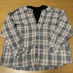 チェック柄長袖シャツ オーバーサイズ