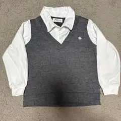 POLO Baby チェック柄ベスト風長袖シャツ 100