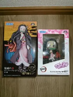 鬼滅の刃 フィギュア 2点セット竈門禰豆子SPM スーパープレミアムフィギュア
