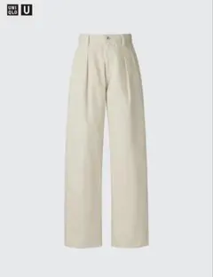 ⚠️サイズ要確認 UNIQLO ベージュ ワイドパンツ