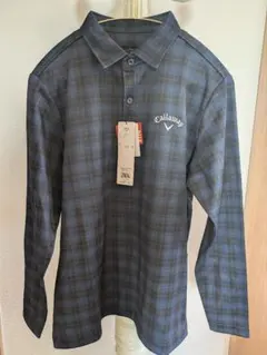 Callawayゴルフ チェック柄メンズシャツ　長袖　Mサイズ