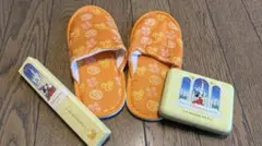 ディズニーランドホテル、アメニティ キッズスリッパ、歯ブラシ、キット缶