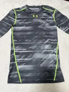 Under Armour 長袖トレーニングシャツ グレー/ブラック/ライム