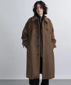 NEOフラシベルトウールコート ブラウン ロングコート HARE