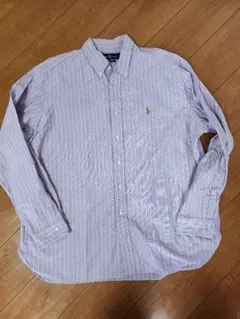 ラルフローレン シャツ ピンク ストライプ XXL Ralph Lauren