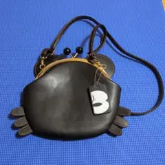【未使用】カニ ショルダーバッグ 黒 蟹 かに カバン 鞄