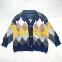 girly dou ガーリードウ ニットカーディガン ダイヤモンド カラフル