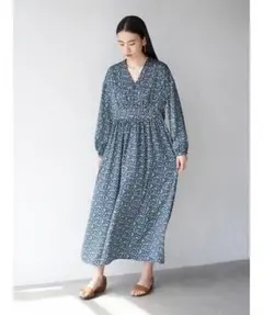 AMERICAN HOLIC ウエスト切り替えVネックマキシワンピース