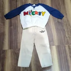 ミッキー　トレーナー　デニムパンツ　110