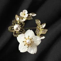 ブローチ 桜 モチーフ 入学式 卒園式 卒業式 アクセサリー パール コサージュ