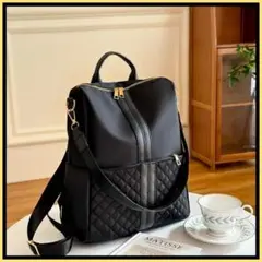 【新品】キルティング リュック レディース シンプル カバン 大容量 韓国 黒