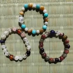 天然石ビーズブレスレットセット