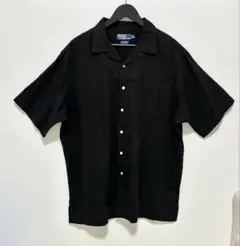 90s Ralph Lauren 開襟シャツ caldwell 黒 コットン