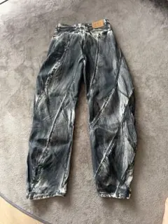 Meantime デニムパンツ グレー プリーツ加工 CHANGMO | Mercari