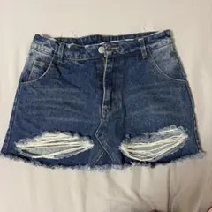 ENVYMダメージ加工ダークデニムショートパンツのサムネイル