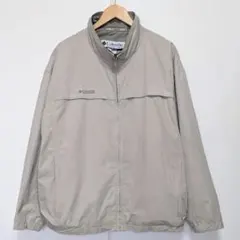 00s Columbia テック スタンドネック ベージュ ジャケット