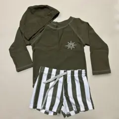 ベビー水着セット 90cm オリーブ