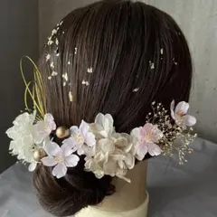 薄紅桜の髪飾り♡成人式　卒業式　和装　結婚式　袴　振袖　前撮り　ヘッドドレス和玉