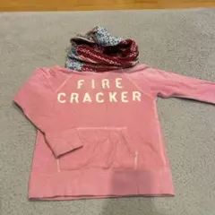 デニム＆ダンガリーピンクパーカー